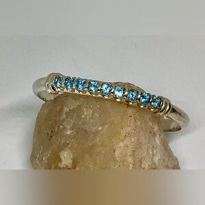 💙 925 Real Blue Topaz Bangle Vintage 💙
